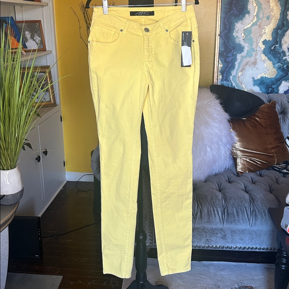 PZI Candy Skinny Jeans Coral Pink Stretch Denim Size 8 - Picture 4 of 6